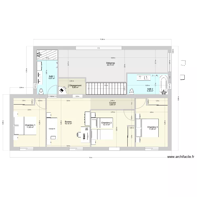 GARVAN 1 - sans motif R+1 v2. Plan de 