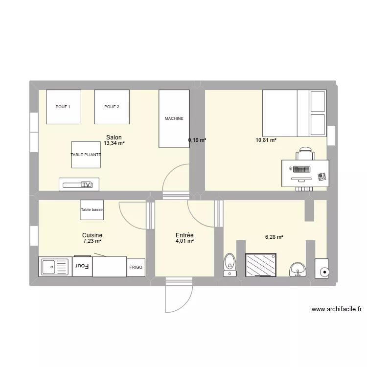 Appartement. Plan de 6  et 42 m²
