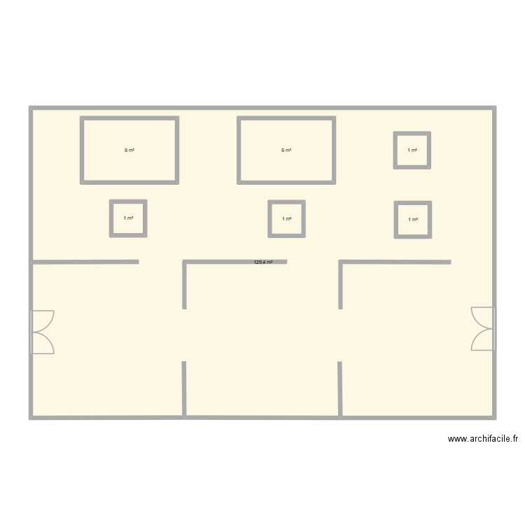 zone de fabrication. Plan de 7 pièces et 165 m2