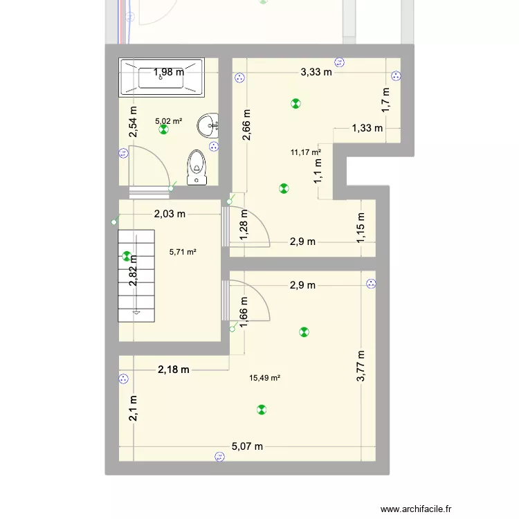 ROUX 2 TEST. Plan de 10  et 157 m²