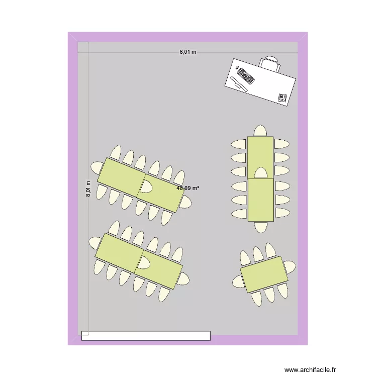 50 ans Maman. Plan de 1  et 48 m²