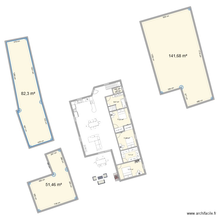 Plan Yannick. Plan de 15 pièces et 771 m2