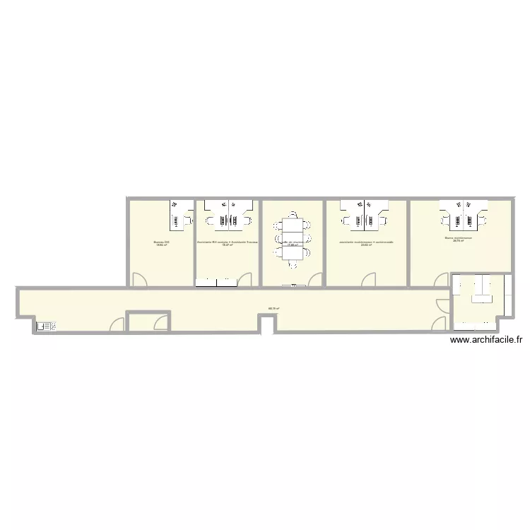 Bureau. Plan de 6 et 174 m² Bureau. Plan de 6 et 174 m²