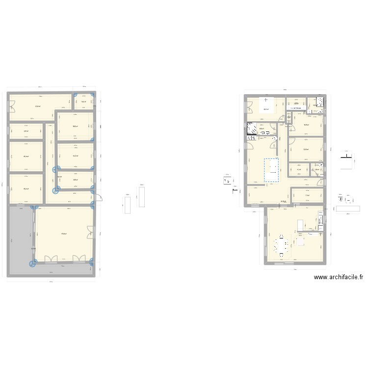 burgaud dekey 2. Plan de 22 pièces et 370 m2