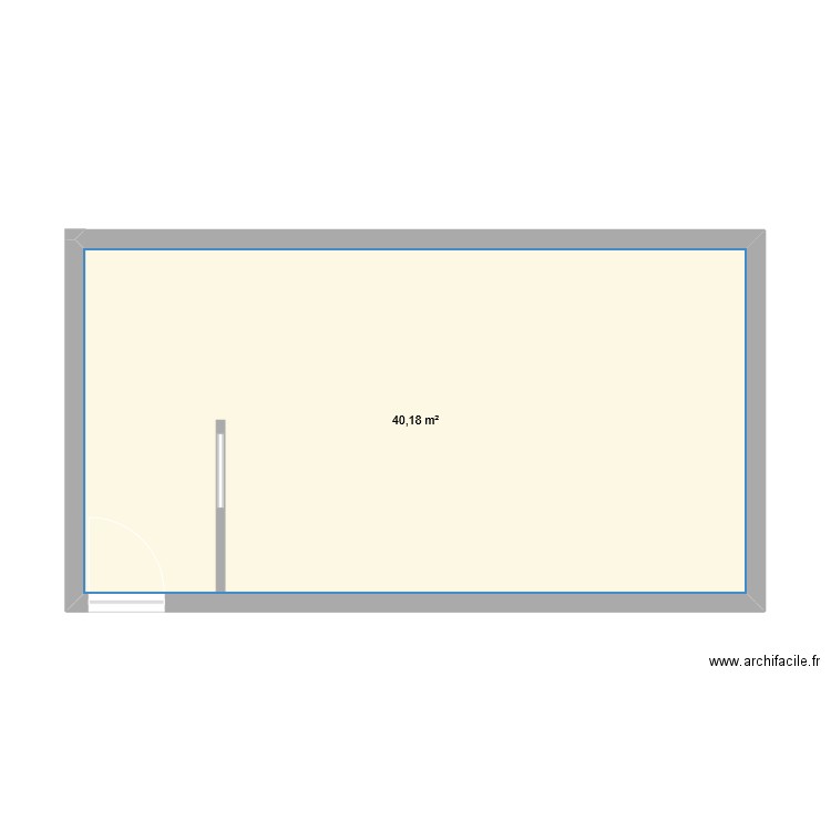 maison. Plan de 1 pièce et 40 m2