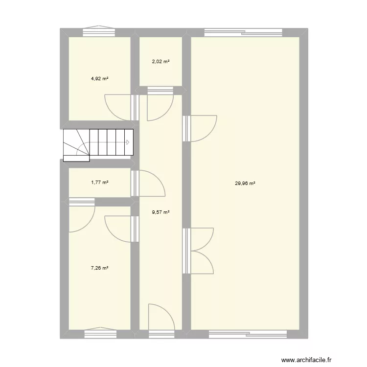 Houilles. Plan de 6  et 56 m²