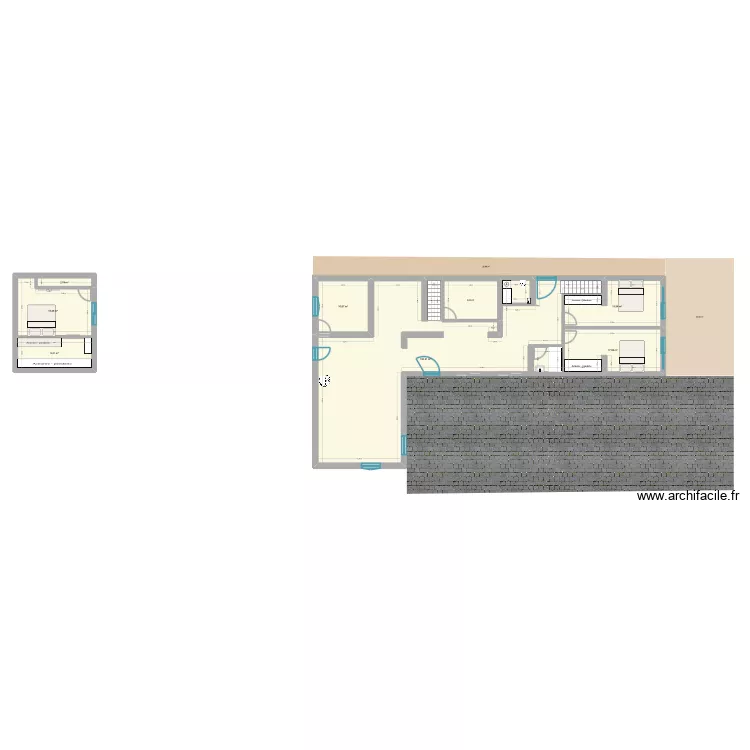 maison. Plan de 8 Pièces et 180 m²