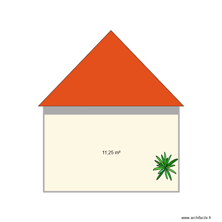 plan3. Plan de 1 pièce et 11 m2
