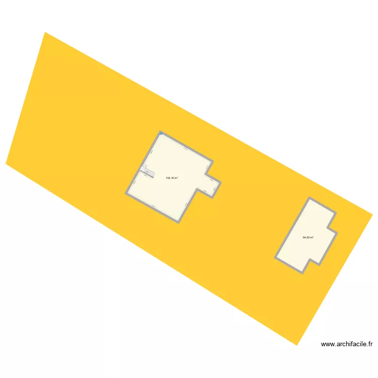 Maison salles insertion. Plan de 2 pièces et 239 m²