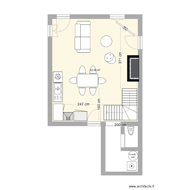 plan wc. Plan de 0 pièce et 0 m2