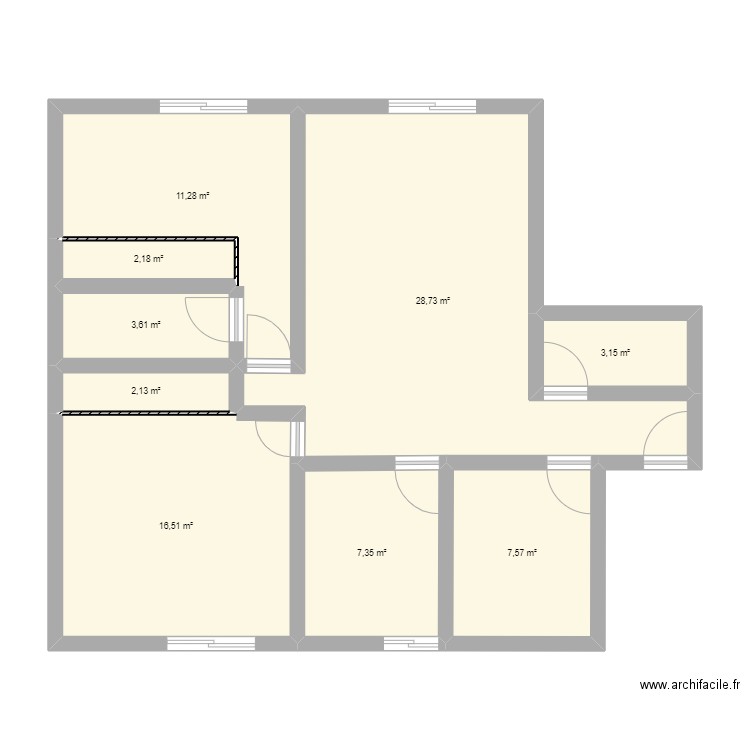 New house 2. Plan de 9 pièces et 83 m2
