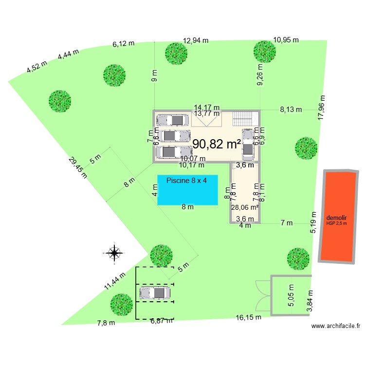 peymenade 9/4/2025. Plan de 9 pièces et 406 m2