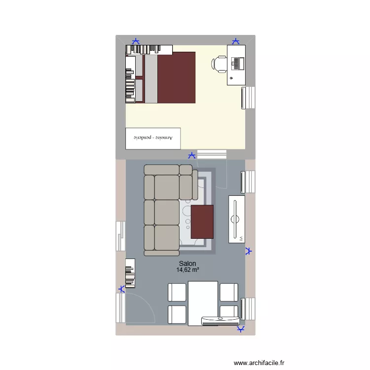 salon v2. Plan de 2 et 24 m² salon v2. Plan de 2 et 24 m²