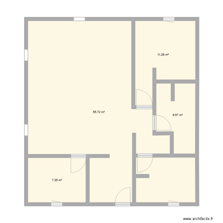 pavillion. Plan de 4 pièces et 81 m2