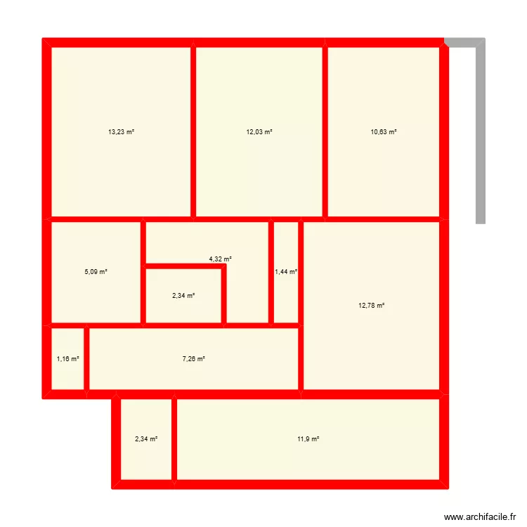 BI 36524. Plan de 12 Pièces et 85 m² BI 36524. Plan de 12 Pièces et 85 m²