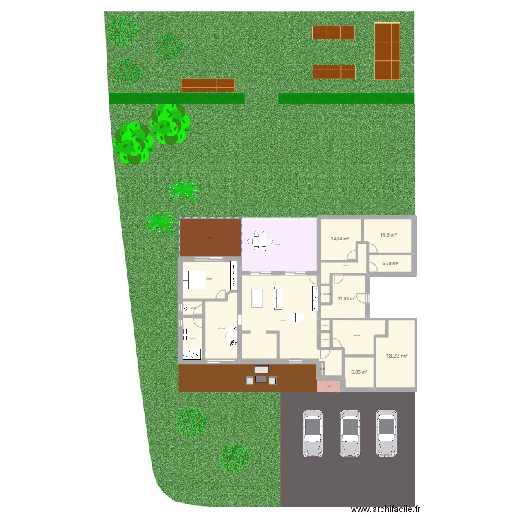 olbreuse 4. Plan de 15 pièces et 161 m2