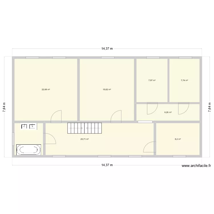 SM5 etage. Plan de 