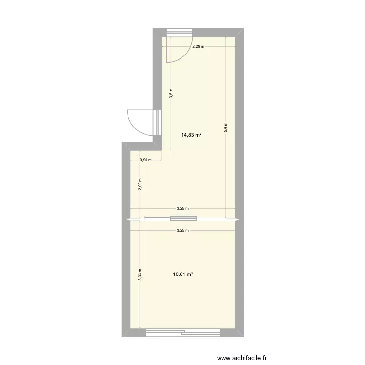 SAILLE. Plan de 2  et 26 m²