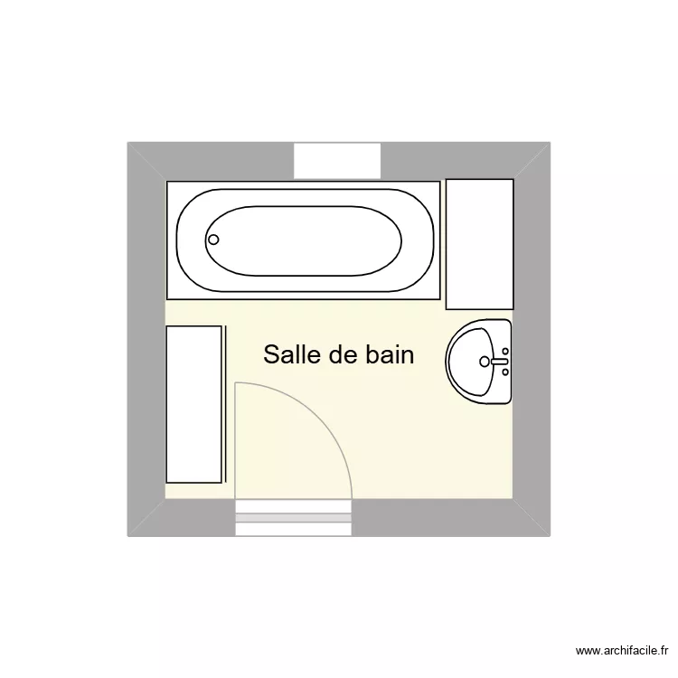 TUCHAA. Plan de 1 Pièce et 5 m²