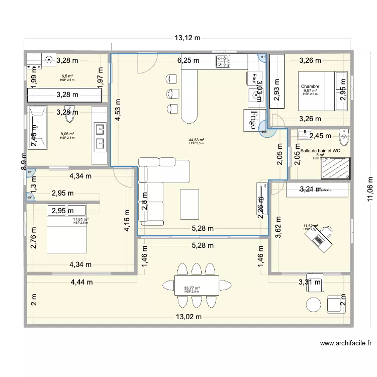 PLAN F4 MARS 2025 2SDB 100M2. Plan de 