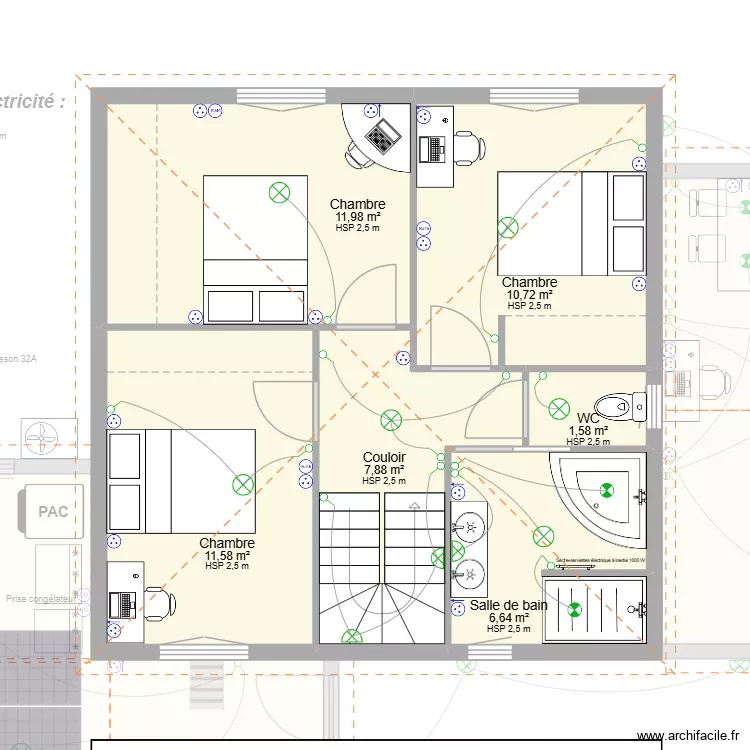 Mod&egrave;le CORAIL + R+1. Plan de 16  et 171 m²