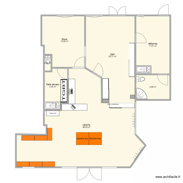 Boutique Niort projection 2. Plan de 