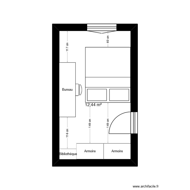 Chambre ado. Plan de 0 pièce et 0 m2 Chambre ado. Plan de 0 pièce et 0 m2