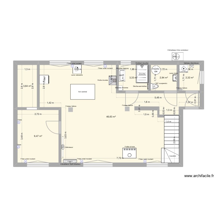 maison. Plan de 0 pièce et 0 m2