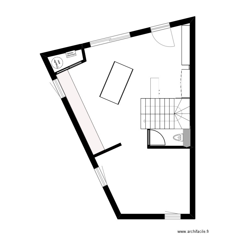 SHOWROOM AMÉNAGEMENT. Plan de 1 pièce et 49 m2