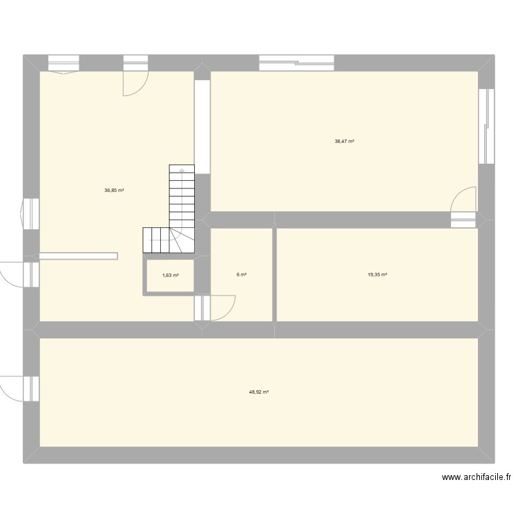 MAISON LA PLAIGNE. Plan de 6 pièces et 151 m2