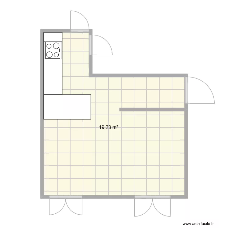 Arset. Plan de 1  et 19 m²
