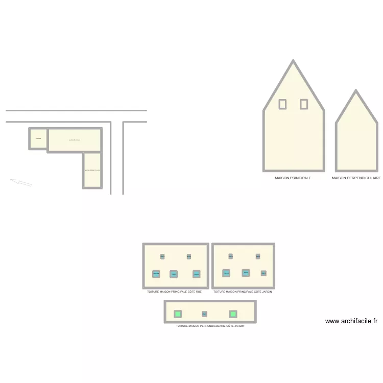 DT Hondschoote. Plan de 23  et 468 m²