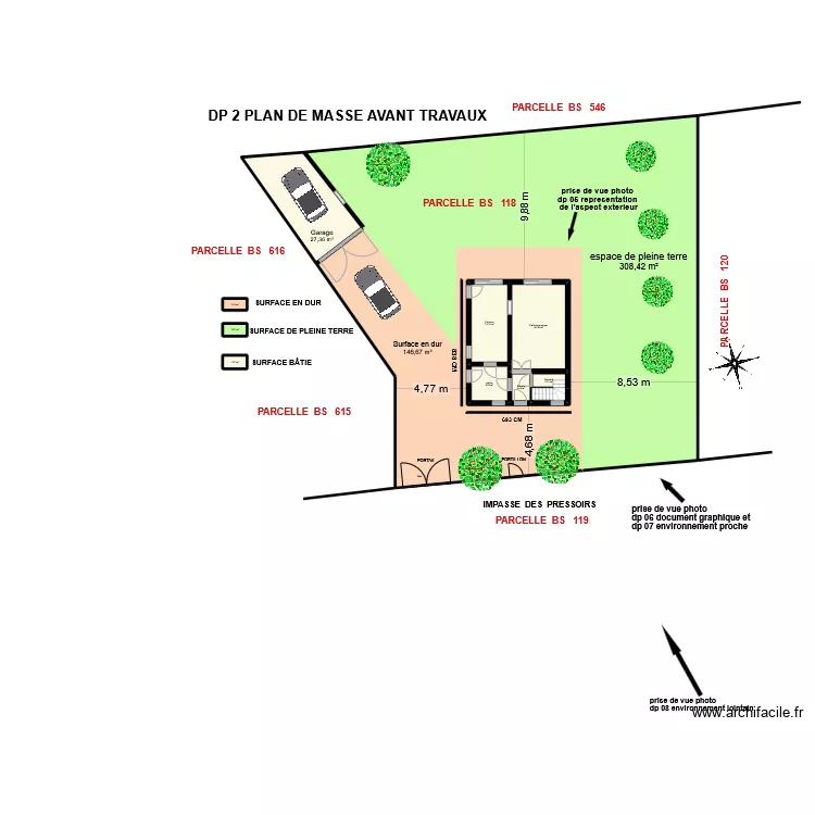 CAPOBIANCO DP2 AVANT TRAVAUX. Plan de 