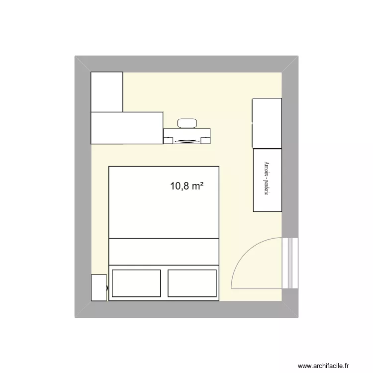 chambre appart. Plan de 1 et 11 m² chambre appart. Plan de 1 et 11 m²