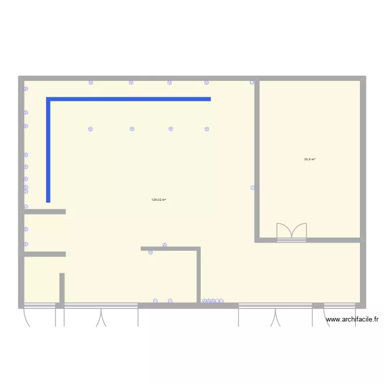 brasserie. Plan de 2 Pièces et 164 m² brasserie. Plan de 2 Pièces et 164 m²