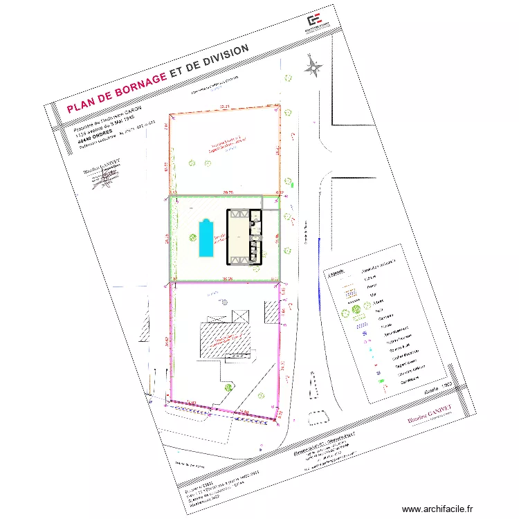 maison + garage perso. Plan de 10  et 757 m²