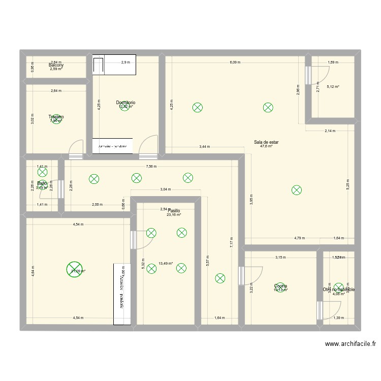 planos casa. Plan de 11 pièces et 151 m2