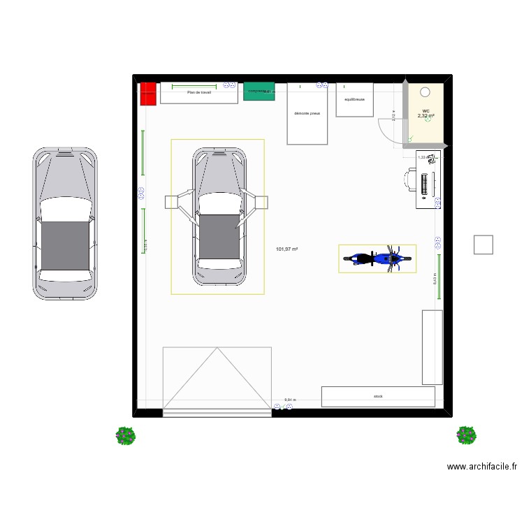 garage atelier 2. Plan de 0 pièce et 0 m2