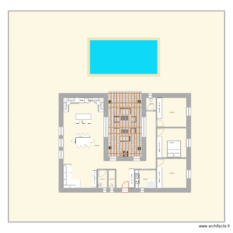 MA MAISON U. Plan de 9 pièces et 756 m2