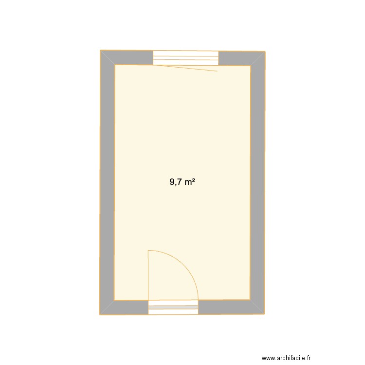Dressing Petit rechain. Plan de 1 pièce et 10 m2