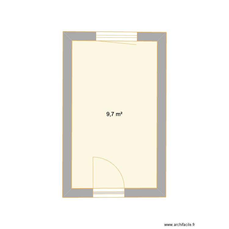 Dressing Petit rechain. Plan de 1 pièce et 10 m2