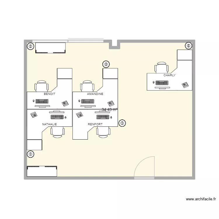 Plan bureau exploitant. Plan de 