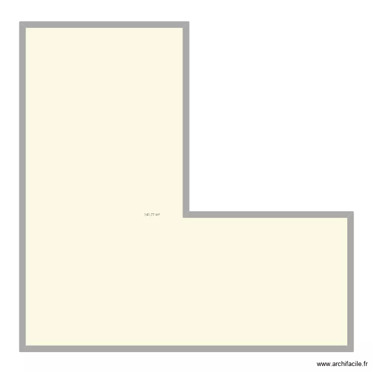 Plan maison en L. Plan de 1  et 142 m²