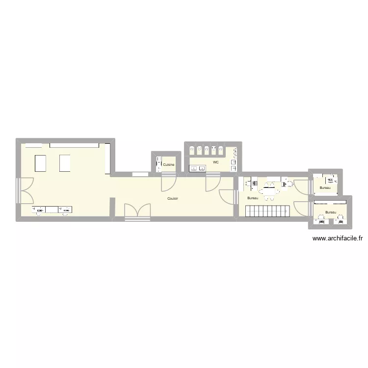 chateau falaise accueil. Plan de 11  et 50 m²