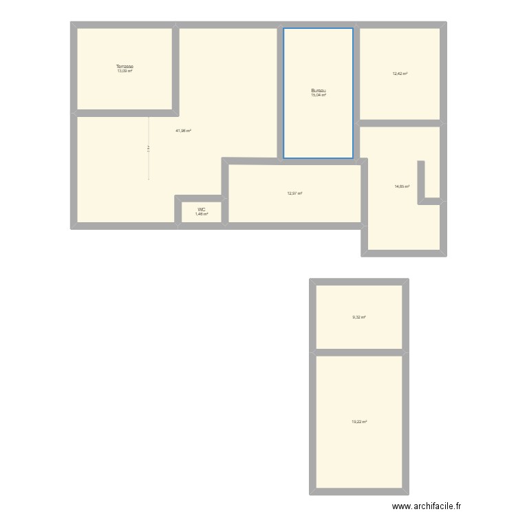 Uturoa - Plan Maison 2. Plan de 9 pièces et 140 m2