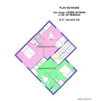 TATTEGRAIN plan de masse 1er étage  APRES DIVISION