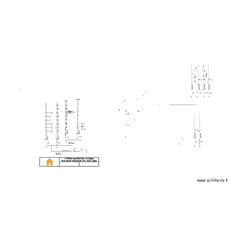 monofilaire 1er étage. Plan de 0 pièce et 0 m2