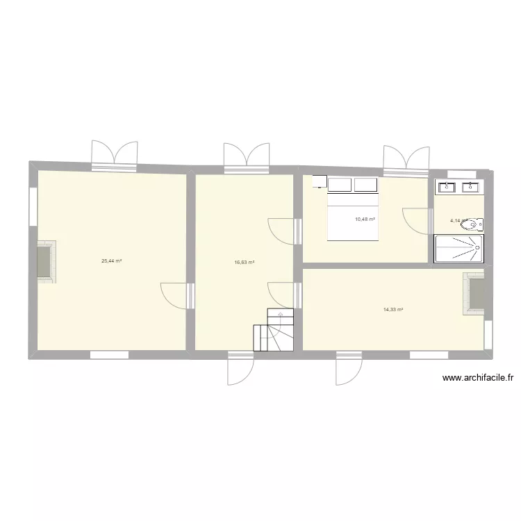 Maison sud a. Plan de 