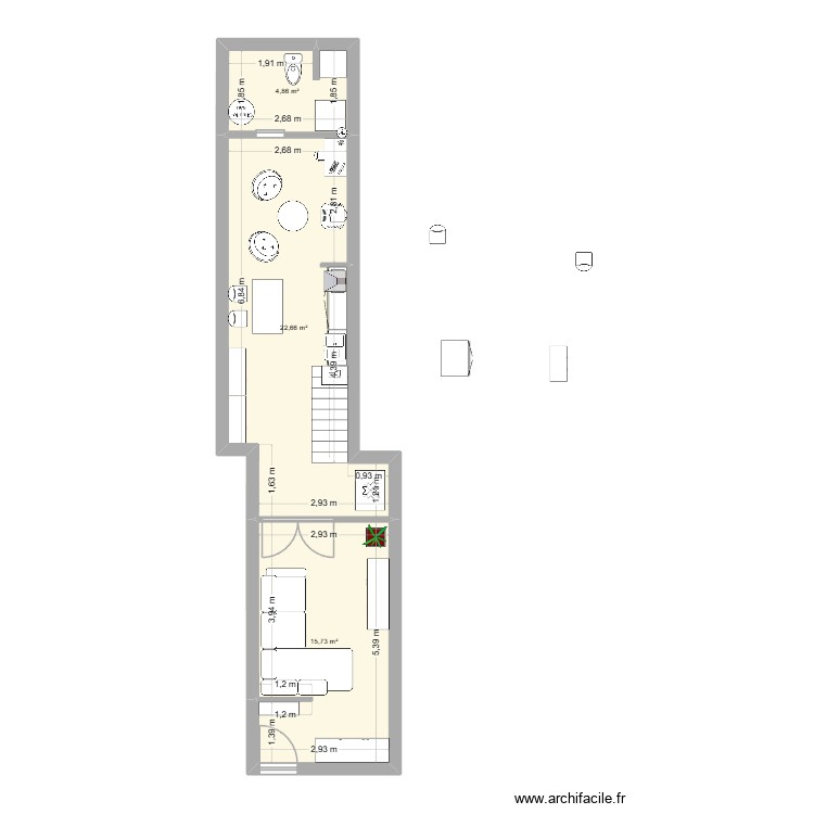 maison fronton. Plan de 0 pièce et 0 m2