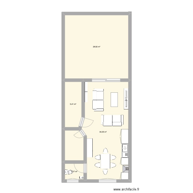 1e étage Rumilies. Plan de 0 pièce et 0 m2